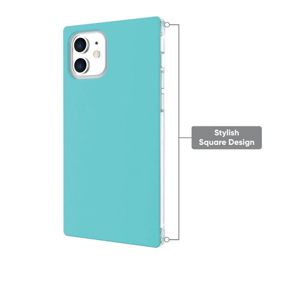 Square Teal Phone Case for iPhone 12 / 12 Pro  NWT - Picture 2 of 5